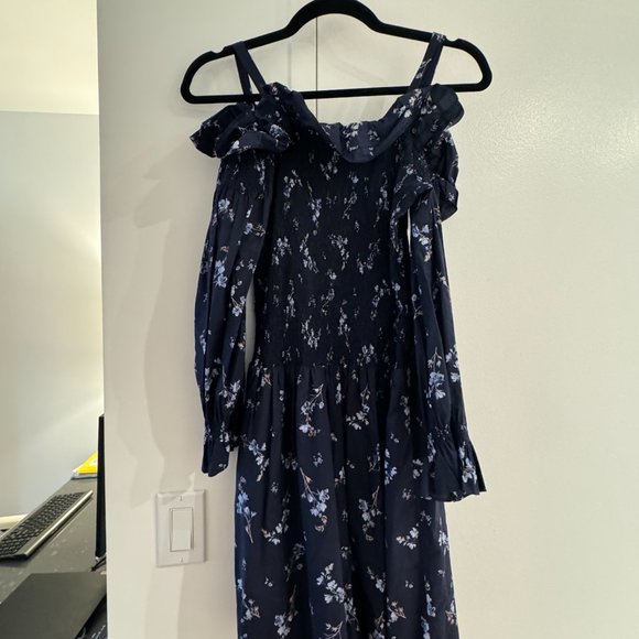 Rebecca Taylor Francine Floral Cold-Shoulder Dress - Picture 2 of 2